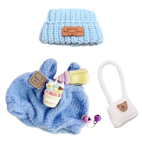 Bekleidung für 17cm Plüsch,Mini Kuscheltier Puppen Kleidung Outfit nur Bekleidungs zubehör für 17cm Plush Pullover Hoodie Bekleidung DIY Kinder Geschenke （3-teiliges Set） von CANRNYACBZ