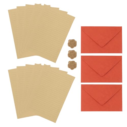 CAPASTEC 1 Satz Umschläge, Einladungsumschläge mit Brief und Wachssiegel für Grußkarten Hochzeit Geburtstagseinladungen, Orange CAPASTEC 1 Satz Umschläge, Einladungsumschläge mit Brief und Wachssiegel für Grußkarten Hochzeit Geburtstagseinladungen, Orange von CAPASTEC