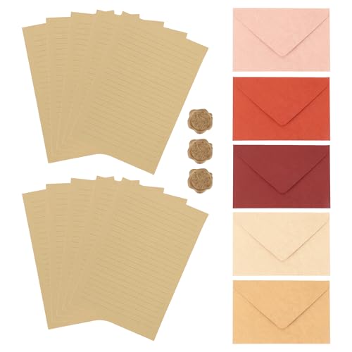CAPASTEC 1 Satz Umschläge, Einladungsumschläge mit Brief und Wachssiegel für Grußkarten Hochzeit Geburtstagseinladungen, Rot Pink Orange Gelb Beige CAPASTEC 1 Satz Umschläge, Einladungsumschläge mit Brief und Wachssiegel für Grußkarten Hochzeit Geburtstagseinladungen, Rot Pink Orange Gelb Beige von CAPASTEC