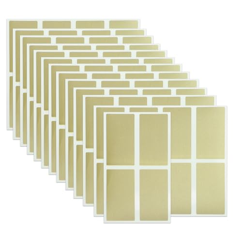 CAPASTEC 1 Set 100 Stück Kratzsticker, Kratzetiketten, Rechteckige Kratzkartensticker für Kratzkarten-Überraschung Hochzeit 42x23mm Goldton CAPASTEC 1 Set 100 Stück Kratzsticker, Kratzetiketten, Rechteckige Kratzkartensticker für Kratzkarten-Überraschung Hochzeit 42x23mm Goldton von CAPASTEC