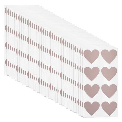 CAPASTEC 1 Set 300 Stück Kratzsticker, Kratzetiketten, Herz-Kratzkartensticker für Kratzkarten-Überraschung Hochzeit 28x25mm Roségold-Ton CAPASTEC 1 Set 300 Stück Kratzsticker, Kratzetiketten, Herz-Kratzkartensticker für Kratzkarten-Überraschung Hochzeit 28x25mm Roségold-Ton von CAPASTEC