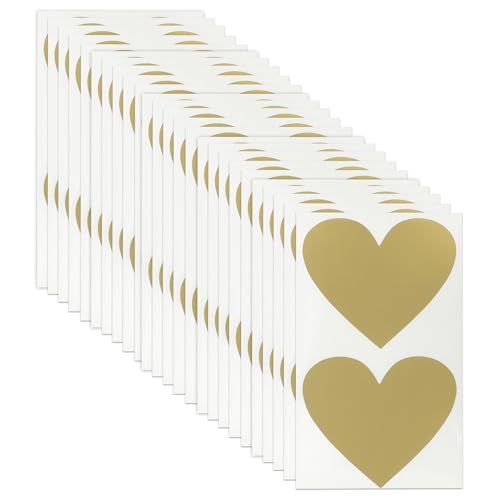 CAPASTEC 1 Set 50 Stück Kratzsticker, Kratzetiketten, Herz-Kratzkartensticker für Kratzkarten-Überraschung Hochzeit 70x60mm Goldton CAPASTEC 1 Set 50 Stück Kratzsticker, Kratzetiketten, Herz-Kratzkartensticker für Kratzkarten-Überraschung Hochzeit 70x60mm Goldton von CAPASTEC