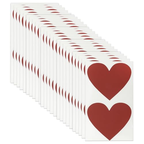 CAPASTEC 1 Set 50 Stück Kratzsticker, Kratzetiketten, Herz-Kratzkartensticker für Kratzkarten-Überraschung Hochzeit 70x60mm Rot CAPASTEC 1 Set 50 Stück Kratzsticker, Kratzetiketten, Herz-Kratzkartensticker für Kratzkarten-Überraschung Hochzeit 70x60mm Rot von CAPASTEC