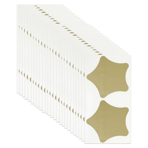 CAPASTEC 1 Set 50 Stück Kratzsticker, Kratzetiketten, Stern-Kratzkartensticker für Kratzkarten-Überraschung Hochzeit 60x60mm Goldton CAPASTEC 1 Set 50 Stück Kratzsticker, Kratzetiketten, Stern-Kratzkartensticker für Kratzkarten-Überraschung Hochzeit 60x60mm Goldton von CAPASTEC