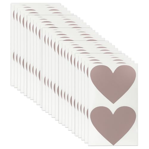 CAPASTEC 1 Set mit 50 Rubbel-Aufklebern, Rubbel-Etiketten, Herz-Rubbelkarten-Aufkleber für Rubbelkarten-Überraschungshochzeiten, 70 x 60 mm, Roségold-Ton CAPASTEC 1 Set mit 50 Rubbel-Aufklebern, Rubbel-Etiketten, Herz-Rubbelkarten-Aufkleber für Rubbelkarten-Überraschungshochzeiten, 70 x 60 mm, Roségold-Ton von CAPASTEC