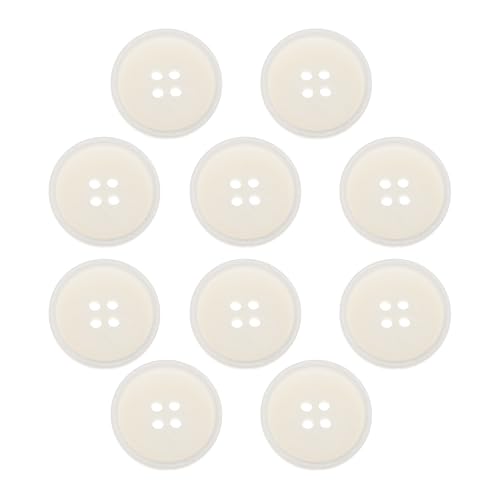 CAPASTEC 10 Stück Knöpfe für Hemd Hose Blazer Jacke Anzug Pullover Manschetten Nähen Stricken Dekoration für Frauen Männer Harz Textur Rund 25mm Beige CAPASTEC 10 Stück Knöpfe für Hemd Hose Blazer Jacke Anzug Pullover Manschetten Nähen Stricken Dekoration für Frauen Männer Harz Textur Rund 25mm Beige von CAPASTEC
