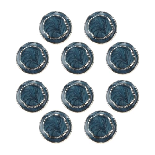 CAPASTEC 10 Stück Knöpfe für Hemd Hose Blazer Jacke Anzug Pullover Manschetten Nähen Stricken Dekoration für Frauen Männer Kunststoff Rund 21mm Marineblau von CAPASTEC