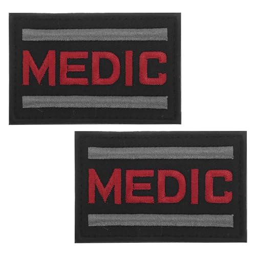 CAPASTEC 2 Stk Stickereiaufnäher Besticktes Abzeichen Klettband Für Mützen Taschen Westen Jacken Rucksäcke Uniformen Schwarz Rot CAPASTEC 2 Stk Stickereiaufnäher Besticktes Abzeichen Klettband Für Mützen Taschen Westen Jacken Rucksäcke Uniformen Schwarz Rot von CAPASTEC