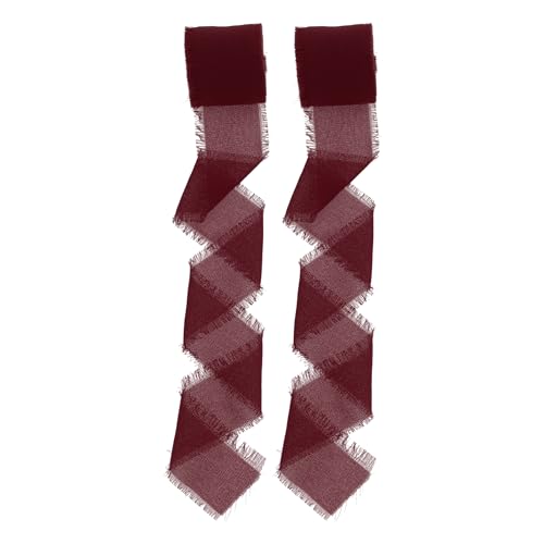 CAPASTEC 2 Stück Geschenkband, Band für Basteln, Geschenkband, Dekoratives Polyesterband, Band für Geschenkverpackung, Weinrot CAPASTEC 2 Stück Geschenkband, Band für Basteln, Geschenkband, Dekoratives Polyesterband, Band für Geschenkverpackung, Weinrot von CAPASTEC