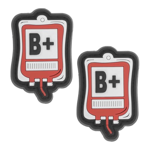 CAPASTEC 2 Stück Stickpatches, Blutgruppe B Besticktes Abzeichen, Klettband für Mützen Taschen Westen Jacken Rucksäcke Uniformen, Rot Weiß CAPASTEC 2 Stück Stickpatches, Blutgruppe B Besticktes Abzeichen, Klettband für Mützen Taschen Westen Jacken Rucksäcke Uniformen, Rot Weiß von CAPASTEC