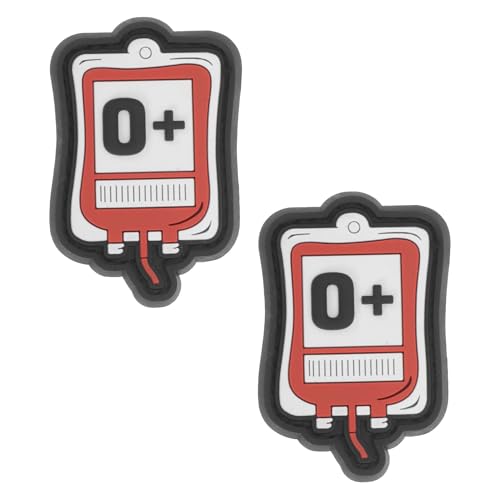 CAPASTEC 2 Stück Stickpatches, Blutgruppe O Besticktes Abzeichen, Klettband Für Mützen Taschen Westen Jacken Rucksäcke Uniformen, Rot Weiß CAPASTEC 2 Stück Stickpatches, Blutgruppe O Besticktes Abzeichen, Klettband Für Mützen Taschen Westen Jacken Rucksäcke Uniformen, Rot Weiß von CAPASTEC