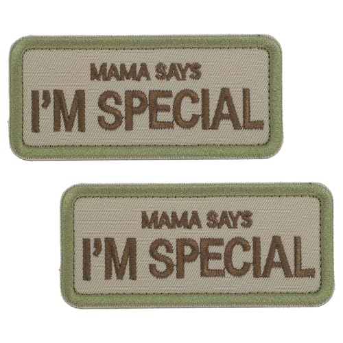 CAPASTEC 2 Stück Stickpatches Besticktes Abzeichen Klettband Für Mützen Taschen Westen Jacken Rucksäcke Uniformen Khaki CAPASTEC 2 Stück Stickpatches Besticktes Abzeichen Klettband Für Mützen Taschen Westen Jacken Rucksäcke Uniformen Khaki von CAPASTEC