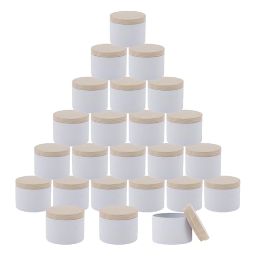 CAPASTEC 24 Stk. Kerzendosen, 4oz Kerzendose mit Deckel, 5,2x6,5cm, Weiß CAPASTEC 24 Stk. Kerzendosen, 4oz Kerzendose mit Deckel, 5,2x6,5cm, Weiß von CAPASTEC