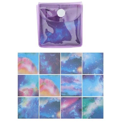 CAPASTEC 240 Stück Origami Papier 6.3x6.3cm Doppelseitiges Origami Papier, 12 Stile Sternenhimmel Bastelpapier Bunt für DIY Kunst und Bastelprojekte, Lila von CAPASTEC