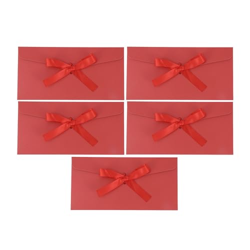 CAPASTEC 5 Stück Umschläge, Einladungsumschläge für Grußkarten Hochzeit Geburtstagseinladungen, 22x11cm, Lila Rot von CAPASTEC