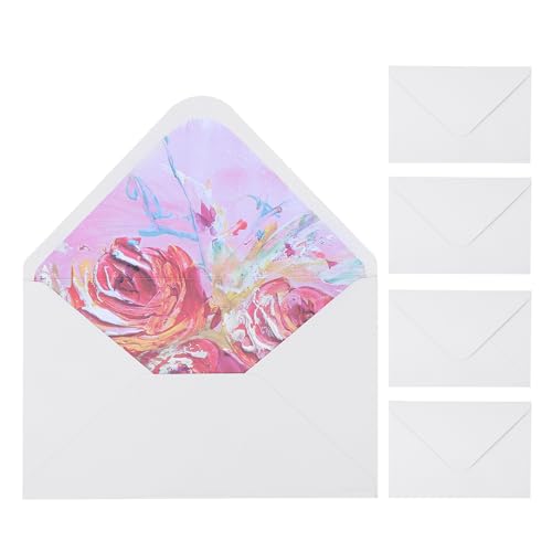 CAPASTEC 5 Stück Umschläge, Einladungsumschläge für Grußkarten Hochzeit Geburtstagseinladungen, Weiß Rosa CAPASTEC 5 Stück Umschläge, Einladungsumschläge für Grußkarten Hochzeit Geburtstagseinladungen, Weiß Rosa von CAPASTEC