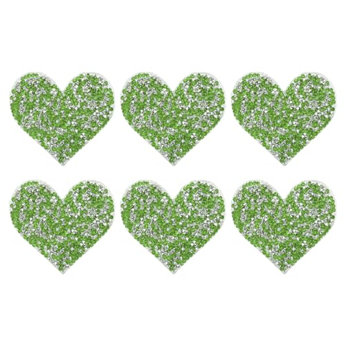 CAPASTEC 6 Stück Herz Patches zum Aufbügeln, Herz Flicken zum Annähen Grüne, Glänzende Patches mit Strasssteinen zum Aufbügeln für Hut Kleidung Jacken Hosen Dekoration Reparatur CAPASTEC 6 Stück Herz Patches zum Aufbügeln, Herz Flicken zum Annähen Grüne, Glänzende Patches mit Strasssteinen zum Aufbügeln für Hut Kleidung Jacken Hosen Dekoration Reparatur von CAPASTEC