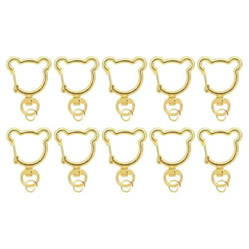 CAPASTEC Bären Schlüsselanhänger 10 Stück Bären Karabinerhaken Schlüsselanhänger Karabinerhaken Mit Schraubverschluss Für Handgemachte Accessoires Von Handtaschen Schulter Goldton CAPASTEC Bären Schlüsselanhänger 10 Stück Bären Karabinerhaken Schlüsselanhänger Karabinerhaken Mit Schraubverschluss Für Handgemachte Accessoires Von Handtaschen Schulter Goldton von CAPASTEC