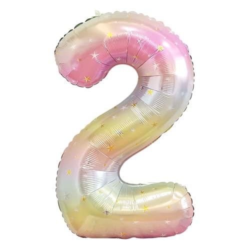 CAPASTEC Bunter Ballon 40 Zoll Zahl 2 Folienballon Sternenhimmel Verlauf Ballon Für Geburtstagsparty Deko Jubiläumsparty CAPASTEC Bunter Ballon 40 Zoll Zahl 2 Folienballon Sternenhimmel Verlauf Ballon Für Geburtstagsparty Deko Jubiläumsparty von CAPASTEC
