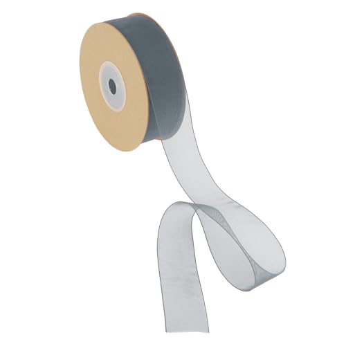 CAPASTEC Geschenkband, 22,86m x 2,5cm Nylonband, Geschenkbänder, Breites Hochzeitsdekoband, Grau CAPASTEC Geschenkband, 22,86m x 2,5cm Nylonband, Geschenkbänder, Breites Hochzeitsdekoband, Grau von CAPASTEC