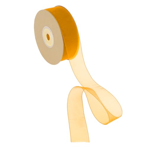 CAPASTEC Geschenkband, 22,86m x 2,5cm Nylonband, Geschenkbänder, Breites Hochzeitsdekoband, Orange CAPASTEC Geschenkband, 22,86m x 2,5cm Nylonband, Geschenkbänder, Breites Hochzeitsdekoband, Orange von CAPASTEC