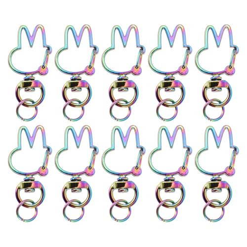 CAPASTEC Hasen Schlüsselanhänger, 10 Stück Hasen Karabinerhaken Schlüsselanhänger, Mit Schraubverschluss, Für Handgefertigte Accessoires Von Handtaschen Schulter, Verschiedene Farben CAPASTEC Hasen Schlüsselanhänger, 10 Stück Hasen Karabinerhaken Schlüsselanhänger, Mit Schraubverschluss, Für Handgefertigte Accessoires Von Handtaschen Schulter, Verschiedene Farben von CAPASTEC