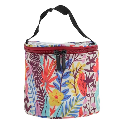 CAPASTEC Kleiner Garnbeutel, Stricktaschen, Garn-Aufbewahrungsorganisator, Häkeltasche, Mini-Garn-Trommelkoffer zur Aufbewahrung von Strick- und Häkelbedarf, Orange von CAPASTEC
