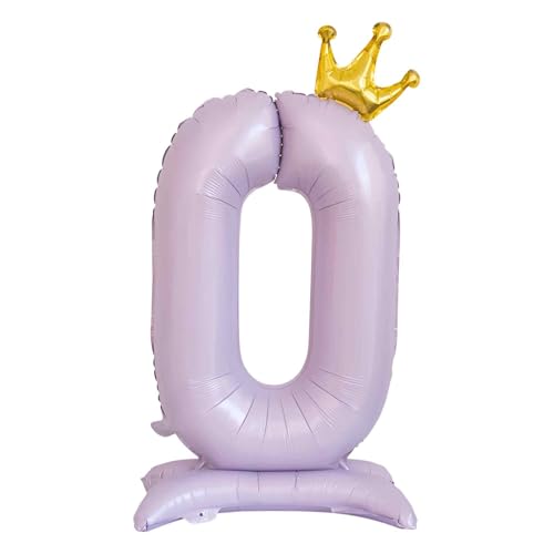 CAPASTEC Lila Ballon 42 Zoll Zahl 0 Folienballon Stehend Krone Zahlenballon Für Junge Geburtstagsfeier Deko Jahrestag Feier CAPASTEC Lila Ballon 42 Zoll Zahl 0 Folienballon Stehend Krone Zahlenballon Für Junge Geburtstagsfeier Deko Jahrestag Feier von CAPASTEC