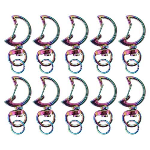 CAPASTEC Mond Schlüsselanhänger 10 Stück Mond Karabinerhaken Schlüsselanhänger Karabinerhaken Mit Schraubverschluss Für Handgefertigte Accessoires Von Handtaschen Schulter Assorted Color CAPASTEC Mond Schlüsselanhänger 10 Stück Mond Karabinerhaken Schlüsselanhänger Karabinerhaken Mit Schraubverschluss Für Handgefertigte Accessoires Von Handtaschen Schulter Assorted Color von CAPASTEC