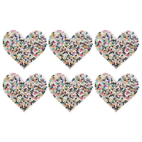 CAPASTEC Packung Mit 6 Herzförmigen Aufnähern Herz Aufnäher Aufnähen Bunte Glitzernde Strasssteine Aufnäher Zum Bügeln Glitzer Aufnäher Für Hüte Kleidung Jacken Hosen Dekoration Reparatur CAPASTEC Packung Mit 6 Herzförmigen Aufnähern Herz Aufnäher Aufnähen Bunte Glitzernde Strasssteine Aufnäher Zum Bügeln Glitzer Aufnäher Für Hüte Kleidung Jacken Hosen Dekoration Reparatur von CAPASTEC