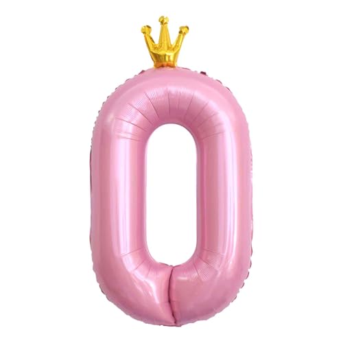 CAPASTEC Rosa Ballon 42 Zoll Zahl 0 Folienballon Große Kronenzahl Ballon Für Mädch Junge Geburtstagsfeier Dekoration Jubiläumsfeier CAPASTEC Rosa Ballon 42 Zoll Zahl 0 Folienballon Große Kronenzahl Ballon Für Mädch Junge Geburtstagsfeier Dekoration Jubiläumsfeier von CAPASTEC