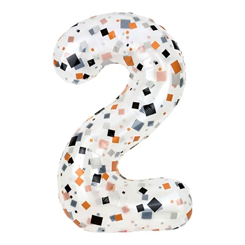 CAPASTEC Zahlballons Fragmentierter Druck Transparenter Zahlenballon Zahl 2 40 Zoll Folien Zahlenballons Deko Für Party Bunt 1 Stk CAPASTEC Zahlballons Fragmentierter Druck Transparenter Zahlenballon Zahl 2 40 Zoll Folien Zahlenballons Deko Für Party Bunt 1 Stk von CAPASTEC