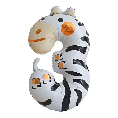 CAPASTEC Zahlballons Tierdruck Zahlballon Zahl 3 40 Zoll Folien Zahlballons Deko Für Party Bunt 1 Stk CAPASTEC Zahlballons Tierdruck Zahlballon Zahl 3 40 Zoll Folien Zahlballons Deko Für Party Bunt 1 Stk von CAPASTEC