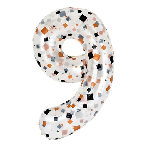 CAPASTEC Zahlenballons Fragmentierter Druck Transparenter Zahlenballon Zahl 9 40 Zoll Folien Zahlenballons Deko Für Party Bunt 1 Stk CAPASTEC Zahlenballons Fragmentierter Druck Transparenter Zahlenballon Zahl 9 40 Zoll Folien Zahlenballons Deko Für Party Bunt 1 Stk von CAPASTEC