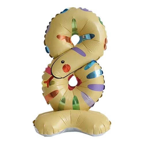 CAPASTEC Zahlenballons Stehende Tierdruck Zahlenballon-Nummer 8 Folien Zahlenballons Deko Für Party Bunt 1 Stk CAPASTEC Zahlenballons Stehende Tierdruck Zahlenballon-Nummer 8 Folien Zahlenballons Deko Für Party Bunt 1 Stk von CAPASTEC