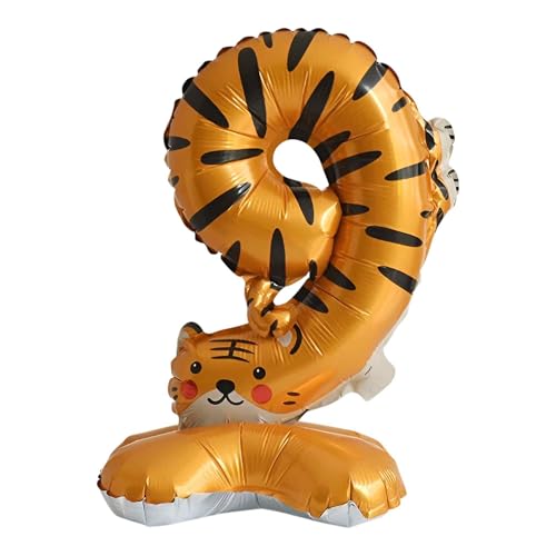 CAPASTEC Zahlenballons Stehende Tierdruck Zahlenballon Zahl 9 Folien Zahlenballons Deko Für Party Bunt 1 Stk CAPASTEC Zahlenballons Stehende Tierdruck Zahlenballon Zahl 9 Folien Zahlenballons Deko Für Party Bunt 1 Stk von CAPASTEC