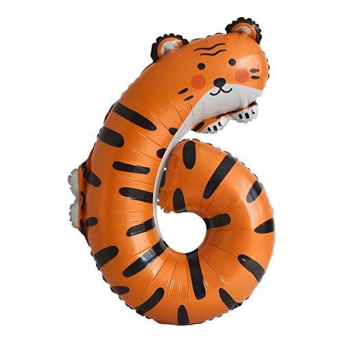 CAPASTEC Zahlenballons Tierprint Zahlenballon Zahl 6 40 Zoll Folien Zahlenballons Deko Für Party Bunt 1 Stk CAPASTEC Zahlenballons Tierprint Zahlenballon Zahl 6 40 Zoll Folien Zahlenballons Deko Für Party Bunt 1 Stk von CAPASTEC