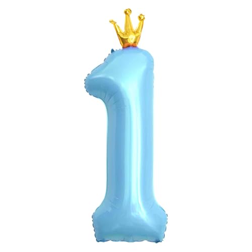 CAPASTEC blau Ballon 42 Zoll Nummer 1 Folienballon Große Krone Zahlenballon Für Mädch Jung Geburtstagsparty Dekoration Jubiläumsparty CAPASTEC blau Ballon 42 Zoll Nummer 1 Folienballon Große Krone Zahlenballon Für Mädch Jung Geburtstagsparty Dekoration Jubiläumsparty von CAPASTEC
