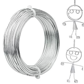 Schmuckdraht Ø 2mm 30 m Basteldraht Aluminiumdraht Silber Modellierdraht Blumendraht Bindedraht zum Basteln und Modellieren von Schmuckteilen Drahtskulpturen Schmuckdraht Ø 2mm 30 m Basteldraht Aluminiumdraht Silber Modellierdraht Blumendraht Bindedraht zum Basteln und Modellieren von Schmuckteilen Drahtskulpturen von CAPRICIOUS