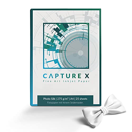 CAPTURE X Photo Silk, 275g/m², A4, 25 Blatt Box - Seidenraster - ideale Kontraste - Fine Art Paper von CAPTURE X