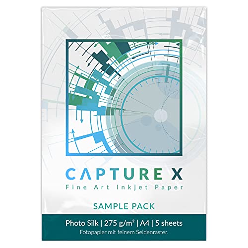 CAPTURE X Photo Silk, 275g/m², A4, Sample Pack, 5 Blatt - Seidenraster - ideale Kontraste - Fine Art Paper testen von CAPTURE X