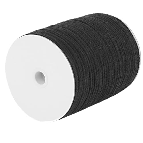 CAQUBO 4 mm geflochtene Baumwoll-Makramee-Schnur, 172 m, schwarze Farbe, Makramee-Schnur, dickes Makramee-Seil, Gehäuseform, weich, perfektes Makramee-Zubehör für Wandbehang, Pflanzenaufhänger CAQUBO 4 mm geflochtene Baumwoll-Makramee-Schnur, 172 m, schwarze Farbe, Makramee-Schnur, dickes Makramee-Seil, Gehäuseform, weich, perfektes Makramee-Zubehör für Wandbehang, Pflanzenaufhänger von CAQUBO