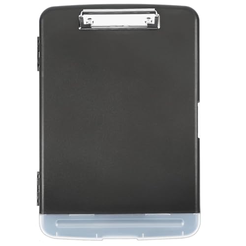 Klemmbrett mit Aufbewahrung, Still-Klemmbrett mit flachem Profil-Clip, 21,6 x 28,9 cm, mit Stifthalter, Ordner, seitlich öffnende Klemmbretter, glattes Schreib-Clipboard Klemmbrett mit Aufbewahrung, Still-Klemmbrett mit flachem Profil-Clip, 21,6 x 28,9 cm, mit Stifthalter, Ordner, seitlich öffnende Klemmbretter, glattes Schreib-Clipboard von CARDALLTRY