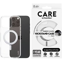 CARE by PanzerGlass® KICKSTAND Handy-Cover für Apple iPhone 16 Pro Max silber von CARE by PanzerGlass®