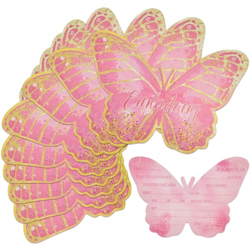 CAREDGO 24pcs Einladungskarten Schmetterling Einladungskarte Geburtstag Party Einladungskarten Geburtstagseinladungen Karte Mädchen Einladungskarte Kindergeburtstag für Partys, 15cm *11cm CAREDGO 24pcs Einladungskarten Schmetterling Einladungskarte Geburtstag Party Einladungskarten Geburtstagseinladungen Karte Mädchen Einladungskarte Kindergeburtstag für Partys, 15cm *11cm von CAREDGO