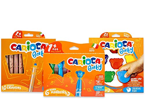 CARIOCA Baby Set | Malvorlagen für Kinder mit Teddy Markern, Teddy Buntstiften und Maxi Stiften für Kinder ab 1 Jahr, 22 Teile CARIOCA Baby Set | Malvorlagen für Kinder mit Teddy Markern, Teddy Buntstiften und Maxi Stiften für Kinder ab 1 Jahr, 22 Teile von CARIOCA