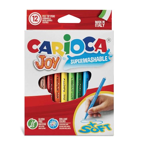 Carioca 40614 Joy Super abwaschbare Filzstifte, 12 Stück von CARIOCA