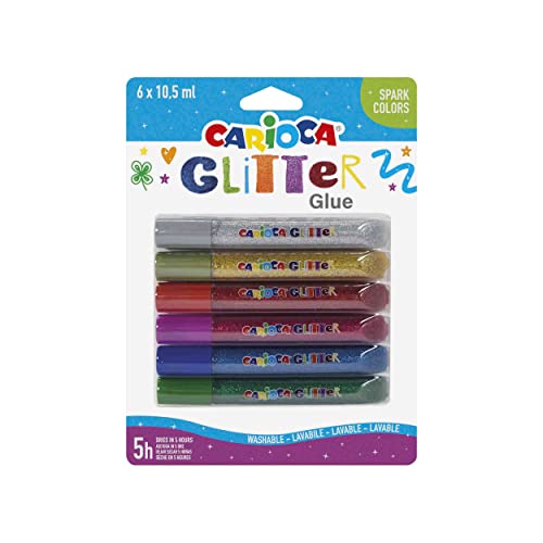 Carioca Classic Glitter Glue Classic 6er (Blister) von CARIOCA