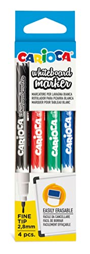 Carioca Fine Whiteboard-Marker, abwischbar,4 Stück, bunt von Ninonly