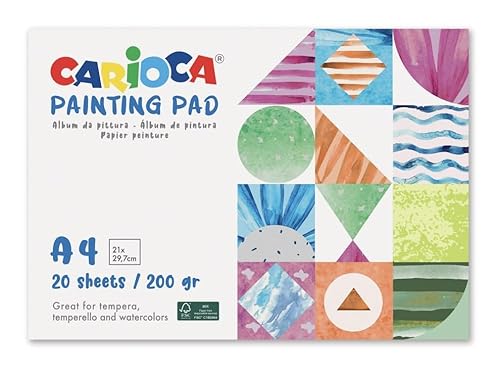 Carioca Zeichenblock A4, ideal für die Verwendung mit Bleistiften und Markern, Blätter mit vorgeschnittenen Kanten für einfaches Abreißen, 20 Blatt à 200 g Carioca Zeichenblock A4, ideal für die Verwendung mit Bleistiften und Markern, Blätter mit vorgeschnittenen Kanten für einfaches Abreißen, 20 Blatt à 200 g von CARIOCA